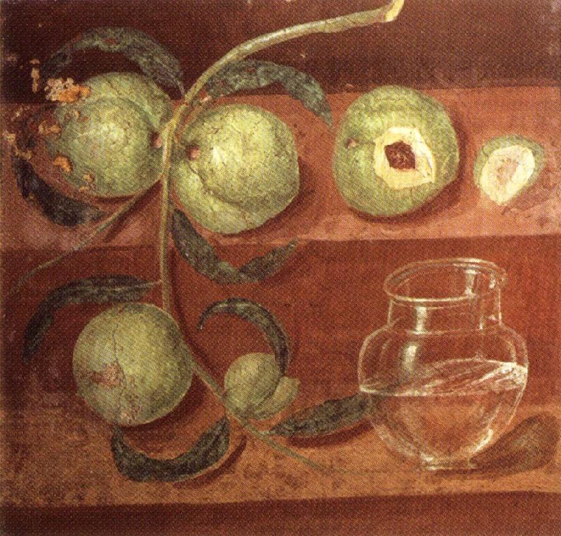 Still Life with Peach Bough and Glass jar, unknow artist